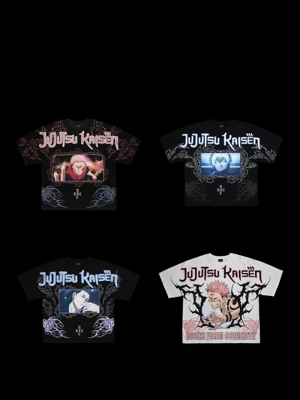 Civil Regime X Jujutsu Kaizen JJK Cursed Energy 199X Oversized Tee Box Set 2XL